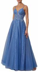 Chloe Blue and Silver Prom Gown SALE